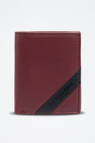 Portefeuille en cuir Utah - Bordeaux - US Polo