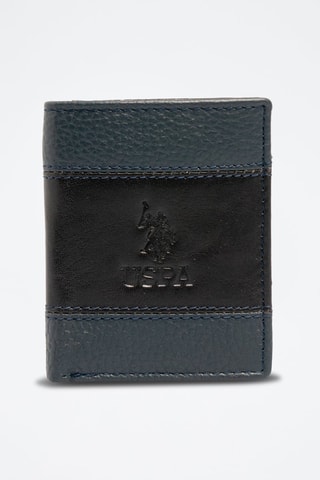 Portefeuille en cuir Union - Bleu foncé - US Polo
