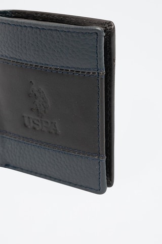 Portefeuille en cuir Union - Bleu foncé - US Polo