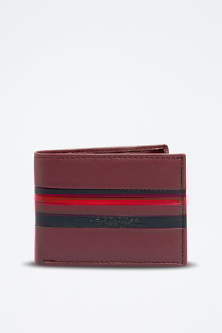 Portefeuille en cuir Uspa Gold Cup - Bordeaux - US Polo