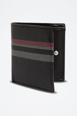 Portefeuille en cuir Uspa Gold Cup - Noir - US Polo