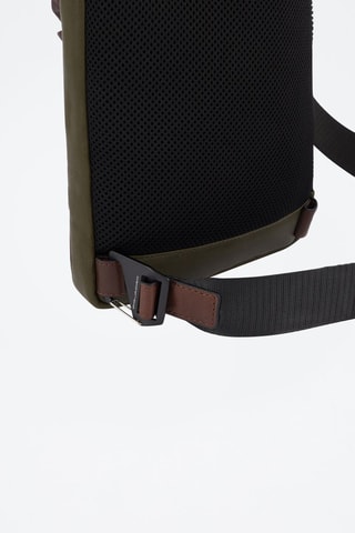 Sac banane en cuir - Bordeaux et kaki - Picadro