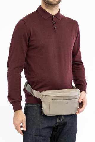 Sac banane en cuir - Beige - Picadro