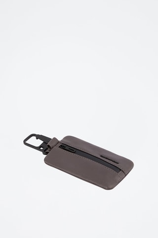Porte-clés avec porte-monnaie en cuir - Marron - Picadro