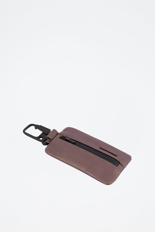 Porte-clés avec porte-monnaie en cuir - Vieux rose - Picadro