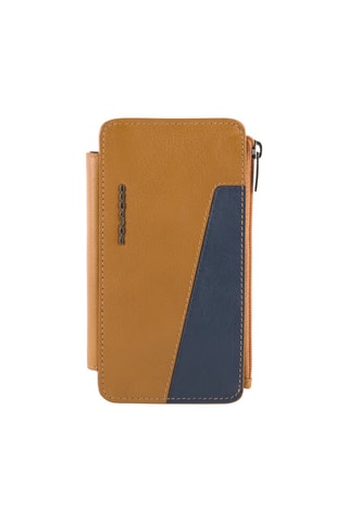 Coque en cuir pour iPhone 11 avec portefeuille - Camel - Picadro