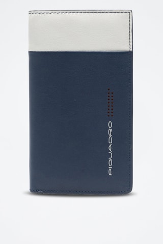 Etui iPhone XS Max en cuir - Bleu et blanc - 6,5" - Picadro