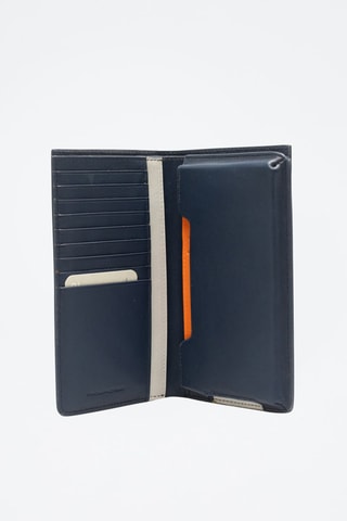 Etui iPhone XS Max en cuir - Bleu et blanc - 6,5" - Picadro