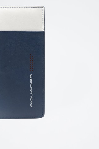 Etui iPhone XS Max en cuir - Bleu et blanc - 6,5" - Picadro