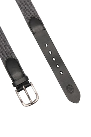 Ceinture en cuir et laine Brunelleschi - Noir et gris - Picadro