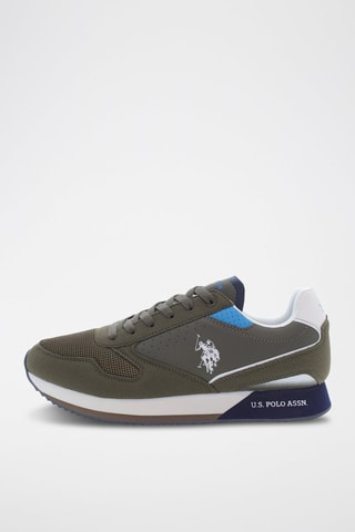 Baskets Nobil - Kaki et blanc - US Polo