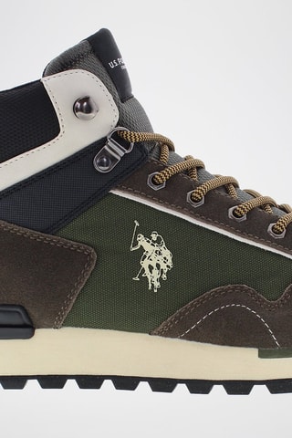 Baskets montantes en nubuck Aron - Marron et vert - US Polo