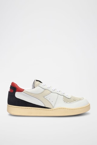 Baskets en cuir Punched - Blanc et noir - Diadora