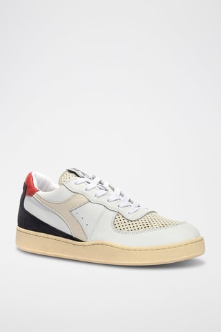 Baskets en cuir Punched - Blanc et noir - Diadora