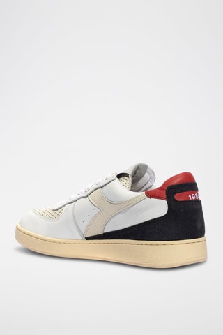 Baskets en cuir Punched - Blanc et noir - Diadora