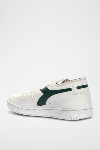 Baskets en cuir Row Cut 2030 - Blanc et vert bouteille - Diadora