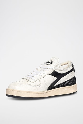 Baskets en cuir Row Cut Age Of Beauty - Blanc et noir - Diadora
