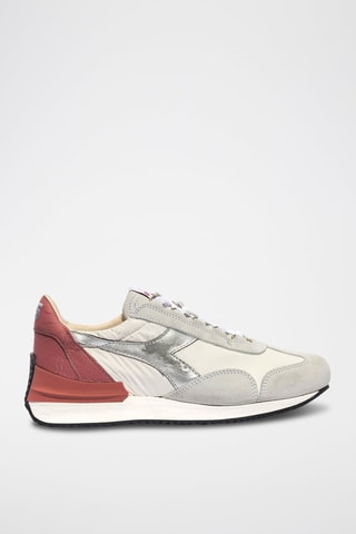 Baskets en cuir Mad Snake - Ecru et rouge - Diadora