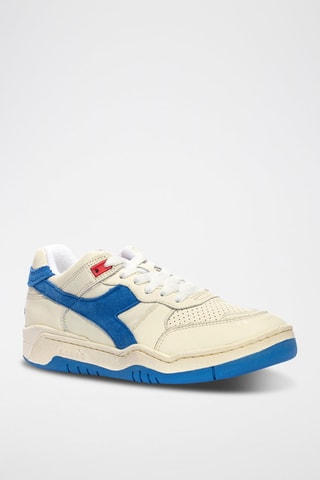 Baskets en cuir B.560 - Bleu et blanc - Diadora