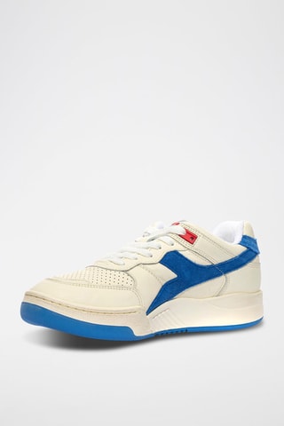 Baskets en cuir B.560 - Bleu et blanc - Diadora