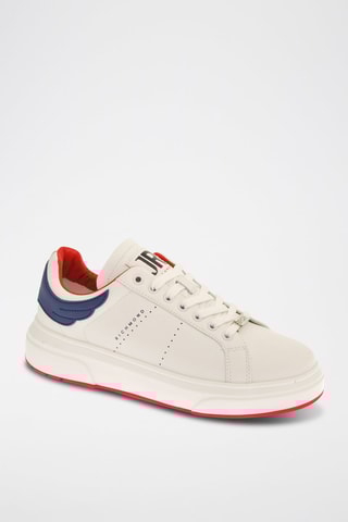 Sneakers en cuir - Blanc et bleu - Richmond