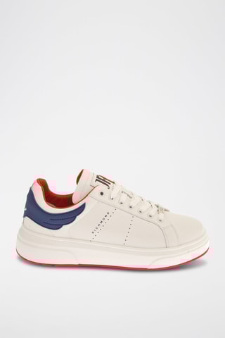 Sneakers en cuir - Blanc et bleu - Richmond
