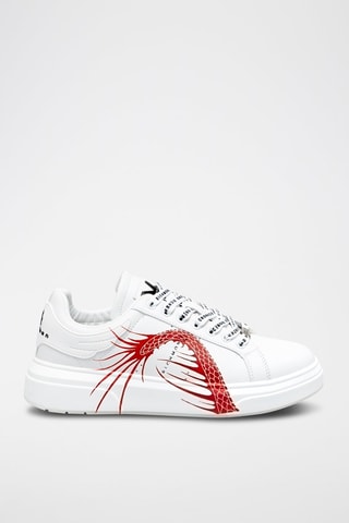 Sneakers en cuir - Blanc et rouge - Richmond