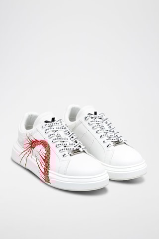 Sneakers en cuir - Blanc et rouge - Richmond