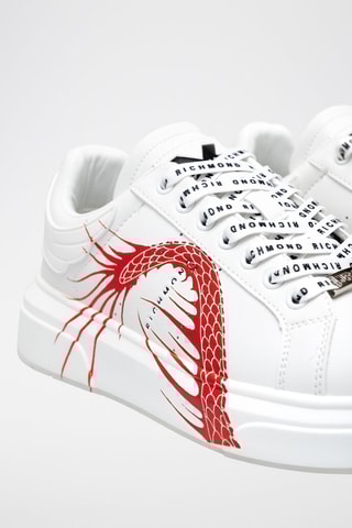Sneakers en cuir - Blanc et rouge - Richmond