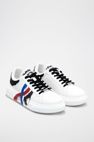 Sneakers en cuir - Blanc et noir - Richmond