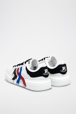 Sneakers en cuir - Blanc et noir - Richmond