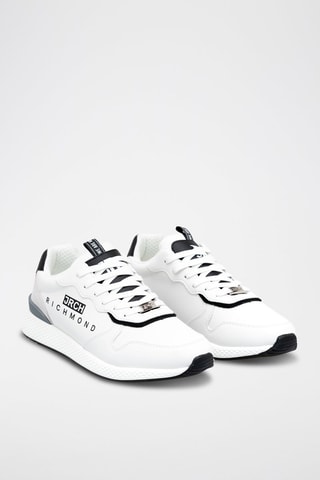 Sneakers en cuir - Blanc et noir - Richmond