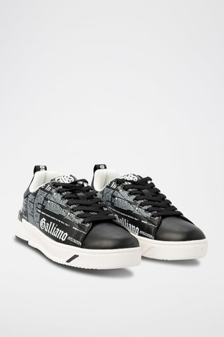 Baskets en cuir de veau - 
Noir - Galliano - Richmond
