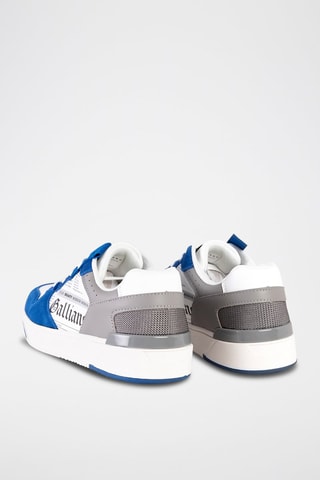Baskets en nubuck - Blanc et bleu - Galliano - Richmond