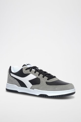 Baskets en cuir Raptor Low SL - Noir et gris - Diadora