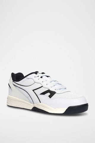 Baskets en cuir Winner - Blanc et noir - Diadora