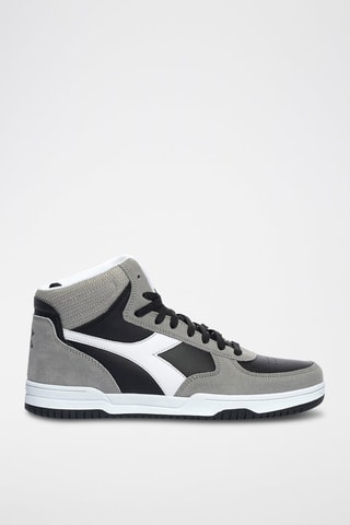 Baskets montantes en cuir Raptor High SL - Gris et noir - Diadora