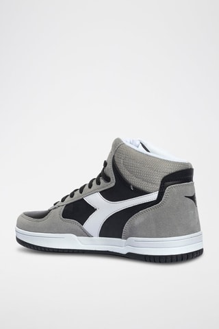 Baskets montantes en cuir Raptor High SL - Gris et noir - Diadora