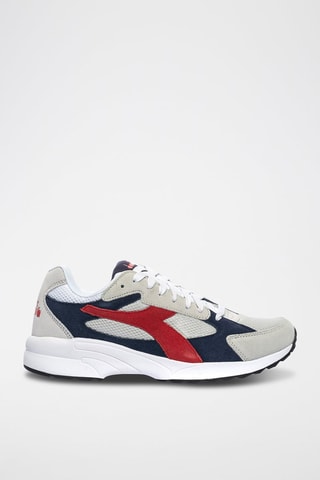 Baskets en cuir D-5000 - Beige et bleu marine - Diadora