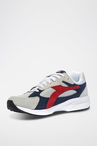 Baskets en cuir D-5000 - Beige et bleu marine - Diadora