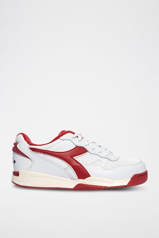 Baskets en cuir Winner - Blanc et rouge - Diadora