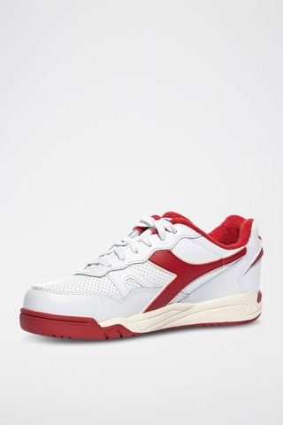 Baskets en cuir Winner - Blanc et rouge - Diadora
