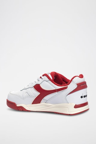 Baskets en cuir Winner - Blanc et rouge - Diadora