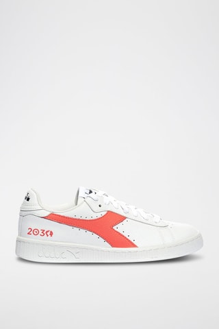 Baskets en cuir Game L Low 2030 - Blanc et rose - Diadora