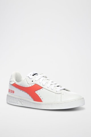 Baskets en cuir Game L Low 2030 - Blanc et rose - Diadora