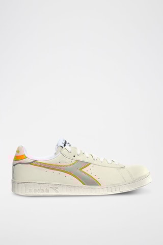 Baskets en cuir Game L Low Icona - Blanc et vert - Diadora