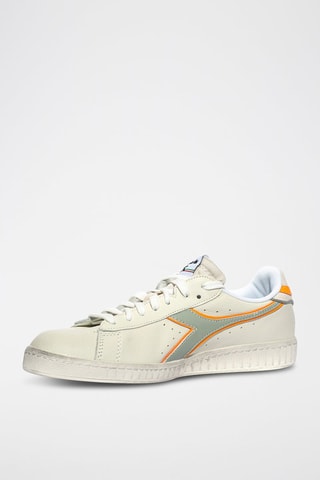 Baskets en cuir Game L Low Icona - Blanc et vert - Diadora