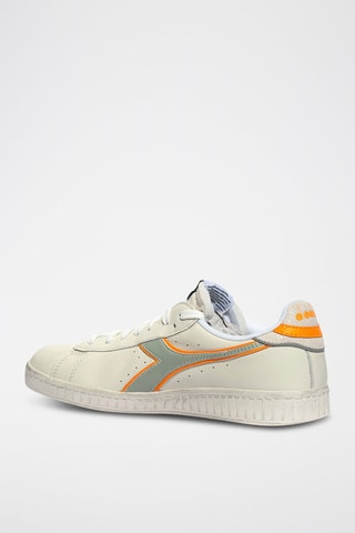 Baskets en cuir Game L Low Icona - Blanc et vert - Diadora