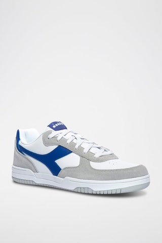Baskets en cuir Raptor Low SL - Blanc et gris - Diadora