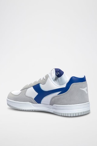 Baskets en cuir Raptor Low SL - Blanc et gris - Diadora